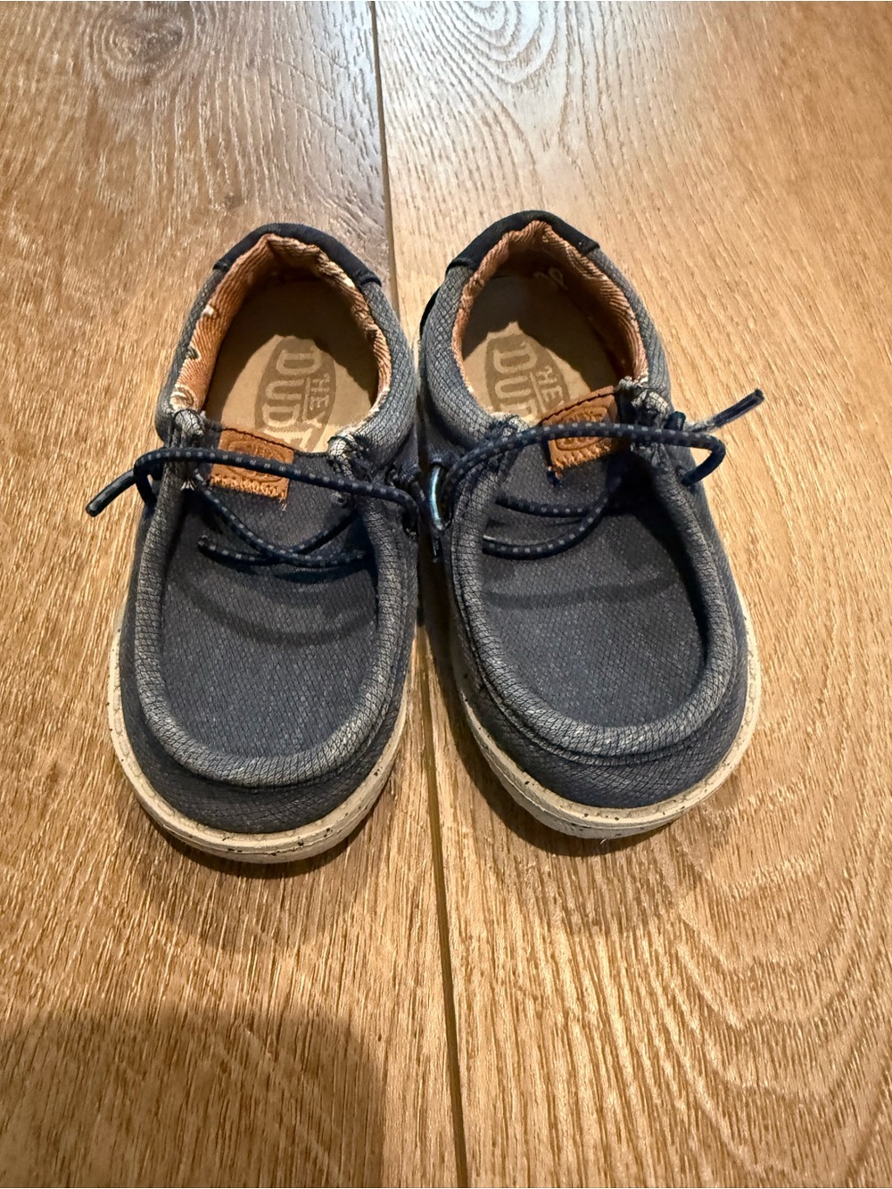 Hey Dude Navy Toddler Canvas Shoes Size 6